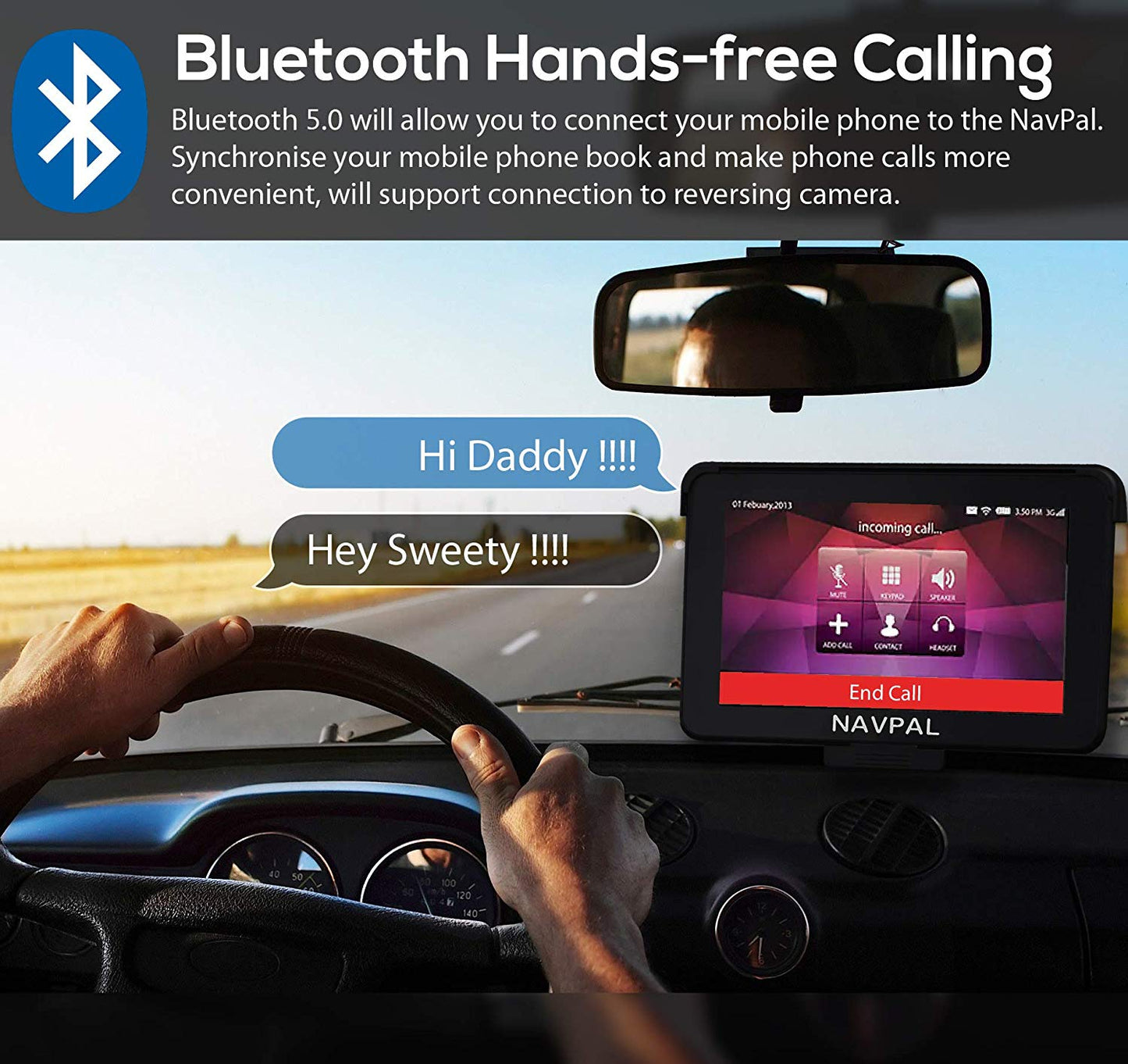 NAVPAL Sat Nav (7 INCH) UK EUROPE EDITION 2024 with BLUETOOTH